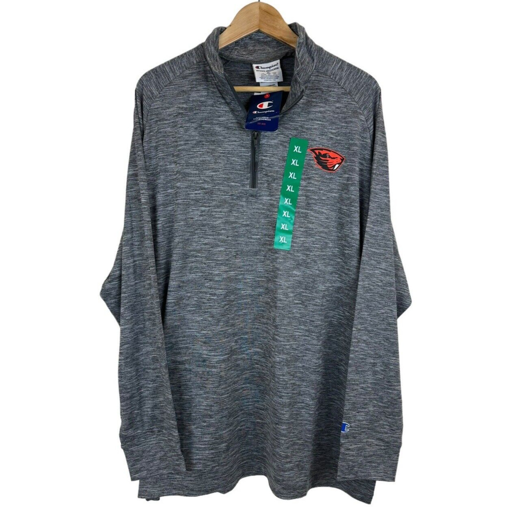 Oregon State University Beavers Champion 1/4 Zipâ XL Heather Gray Pullover NWT